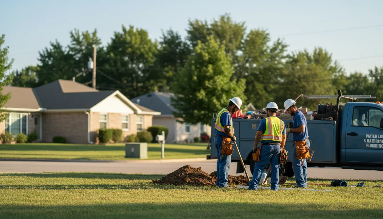 Residential water line and bathroom plumbing service in Denville, NJ